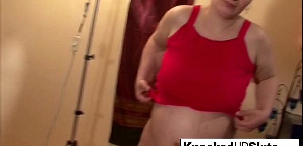  Pregnant hottie wants her swollen tits covered in cum